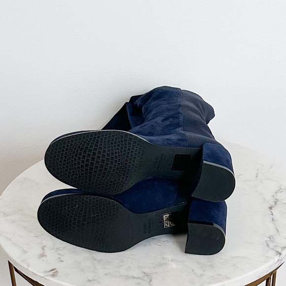 Stuart Weitzman NEW 5050 City Block Over the Knee Blue Suede Size 4.5 US 35 EU - Picture 10 of 10